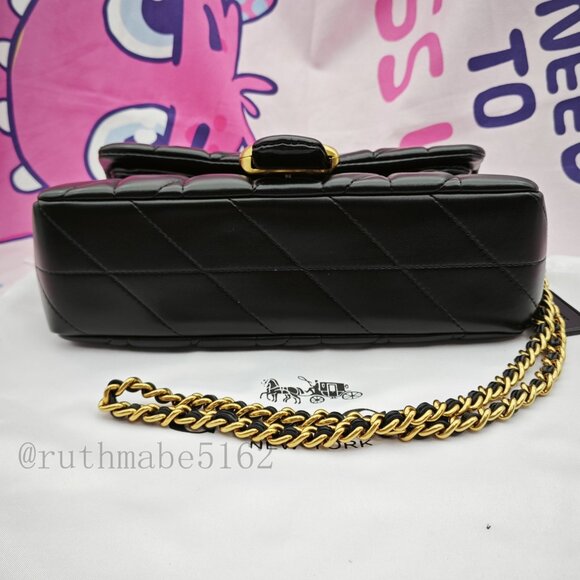 tabby Coach shoulder bag 26 with quilting black - Picture 6 of 16